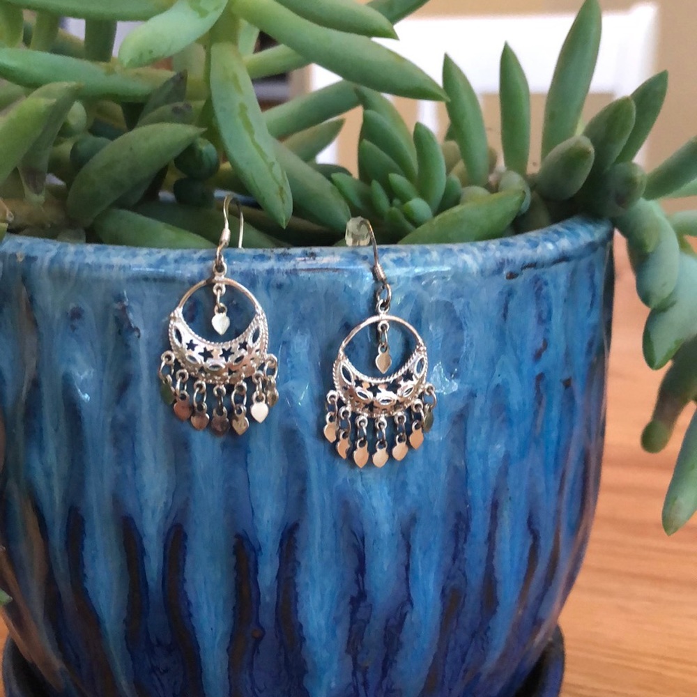 Silver dangly earrings